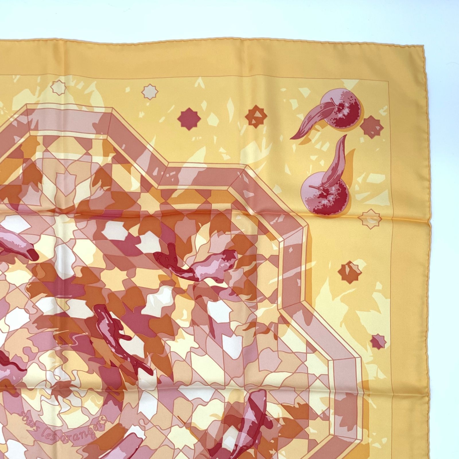 カレ 90 美品 スカーフ シルク 100% 箱付き 極美品 HERMES エルメス カレ90