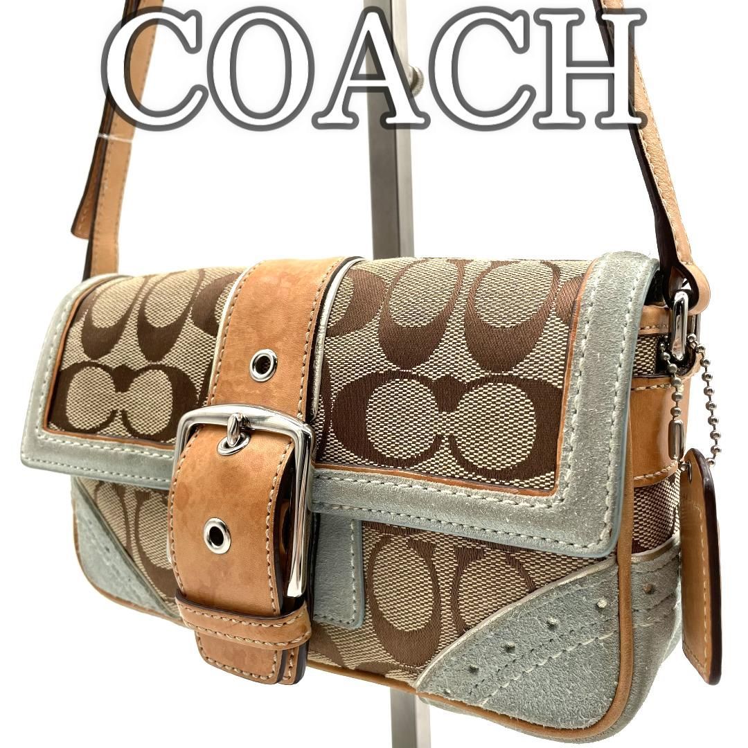 良品】COACH コーチ ソーホー SOHO シグネチャー ショルダーバッグ  