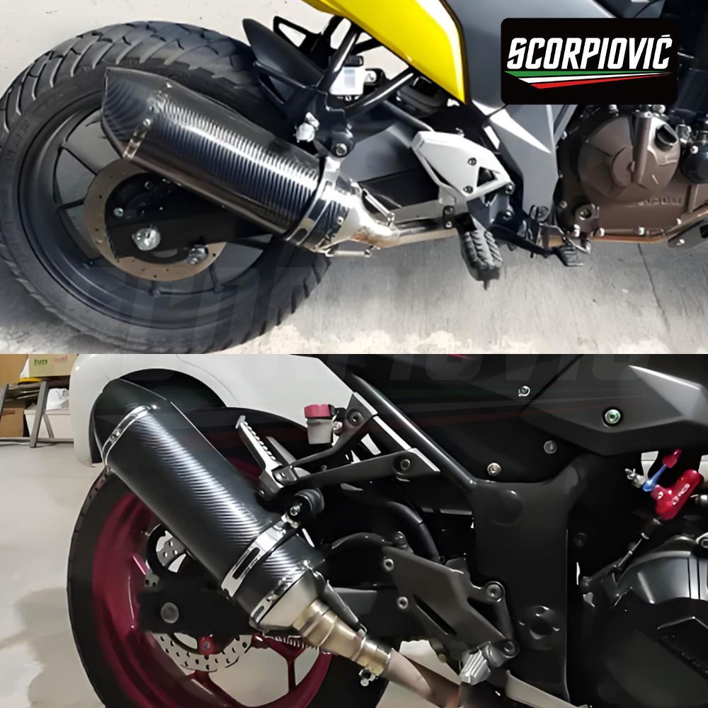 送料無料 R77対応 モーターサイクル全カーボン排気管 GSX250R 250SR Z900用 改装尾段 スポーティ エキゾーストパイプ ドレスアップ