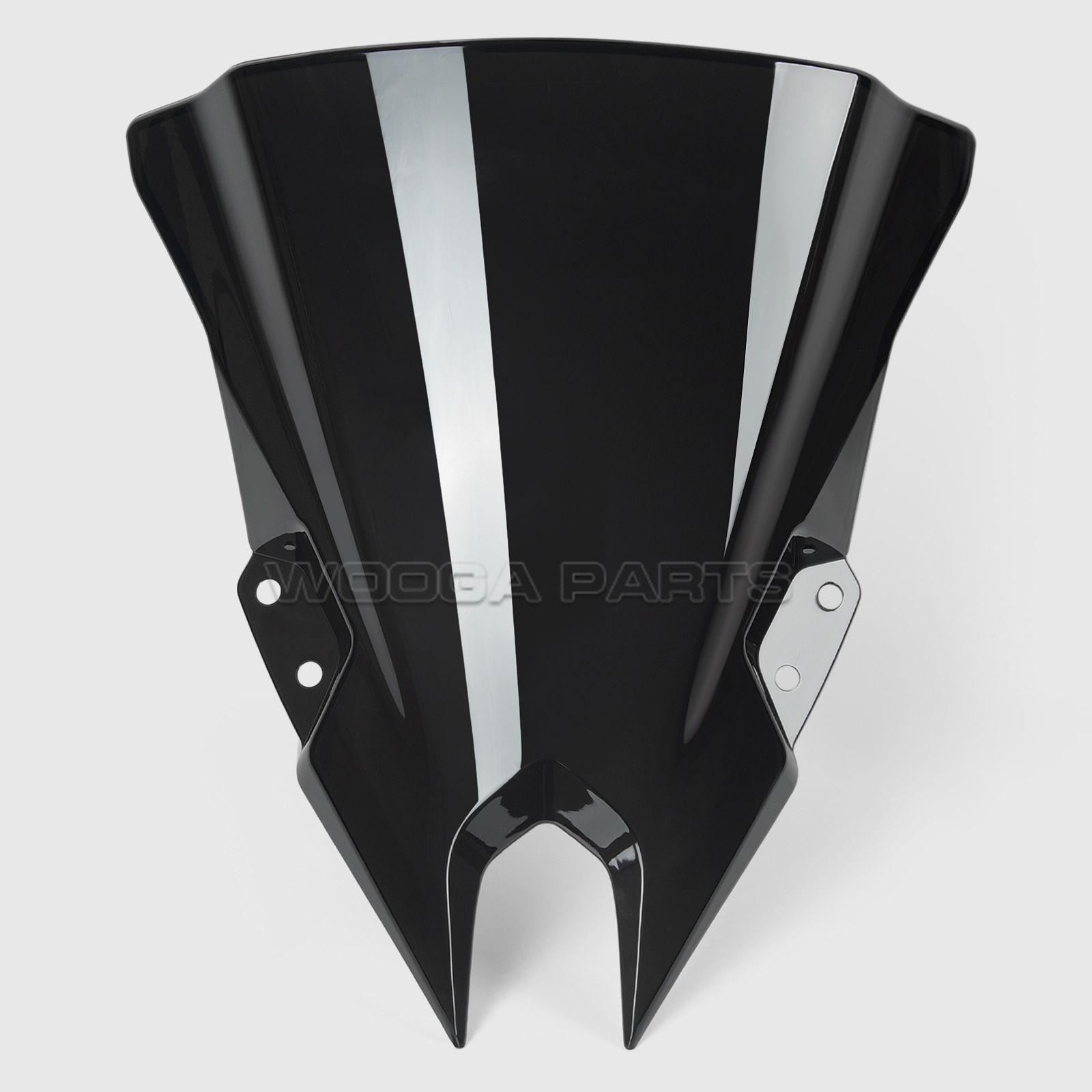 お買い得 送料無料 カワサキ Ninja500 2025- 用 高透過フロントスクリーン 強化 延長タイプ PC製 ブラック|スモーク ベルト