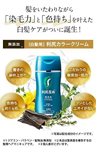 利尻カラークリームナチュラルブラウン170g 2本セット ＋ミネラル