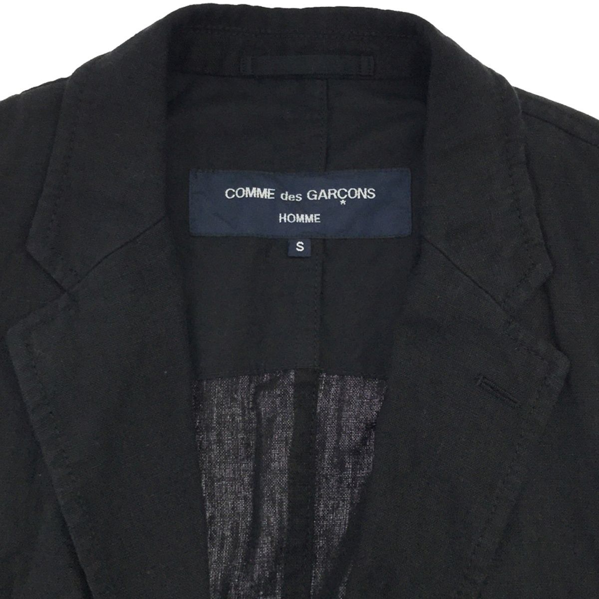 COMME des GARCONS HOMME コムデギャルソンオム 08SS リネンセットアップ HA-J093 HA-P059 ブラック S M