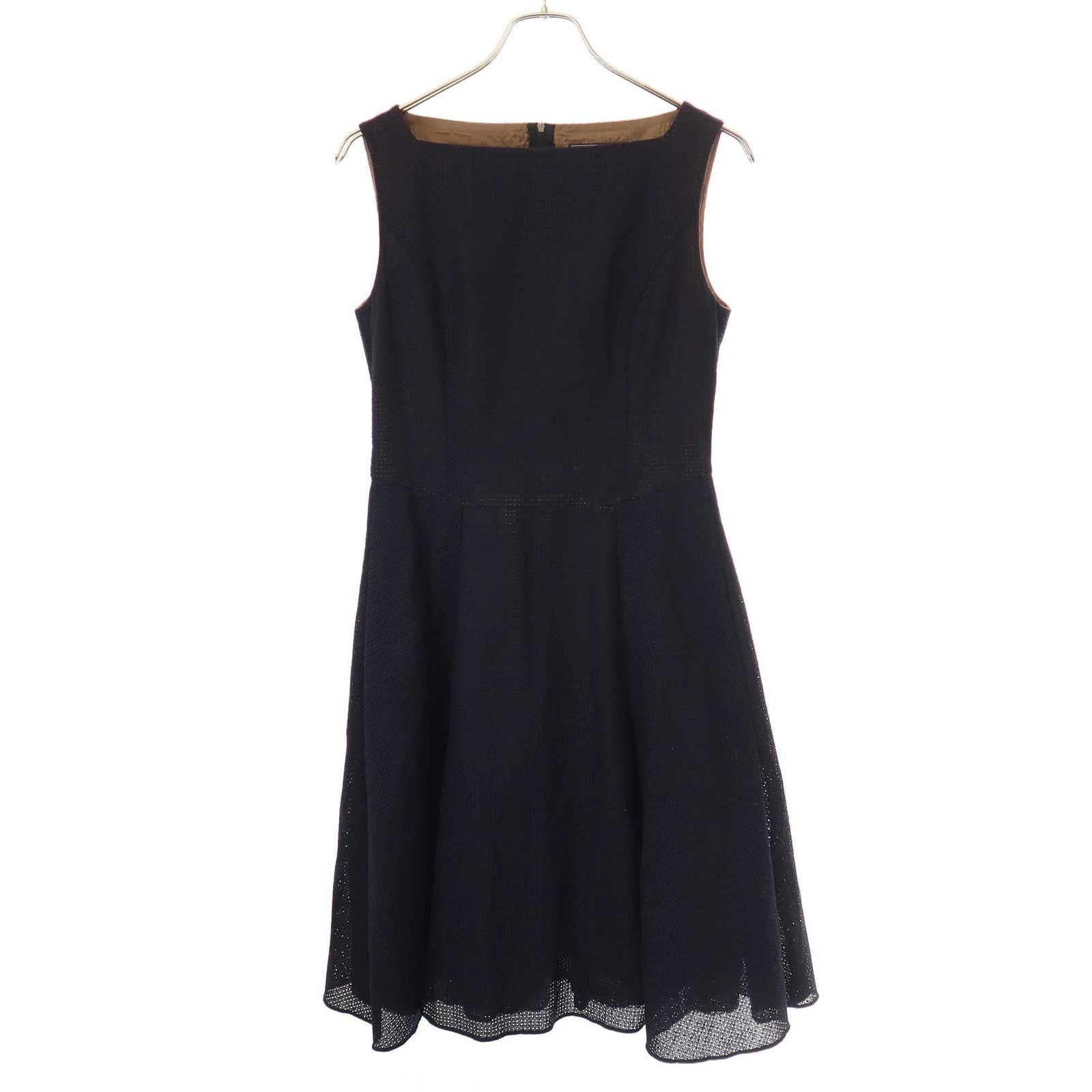 美品★FOXEY/フォクシー ＣＯＬＬＥＣＴＩＯＮ織柄ノースリーブワンピース40 FOXEY フォクシー フラワーレースノースリーブワンピース 36919