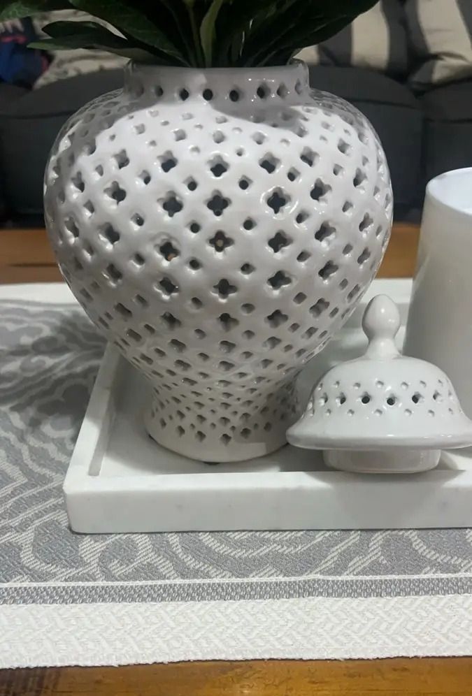 収納 小物入れ 飾り壺 花瓶 インテリア雑貨 セラミック 蓋付 フラワー