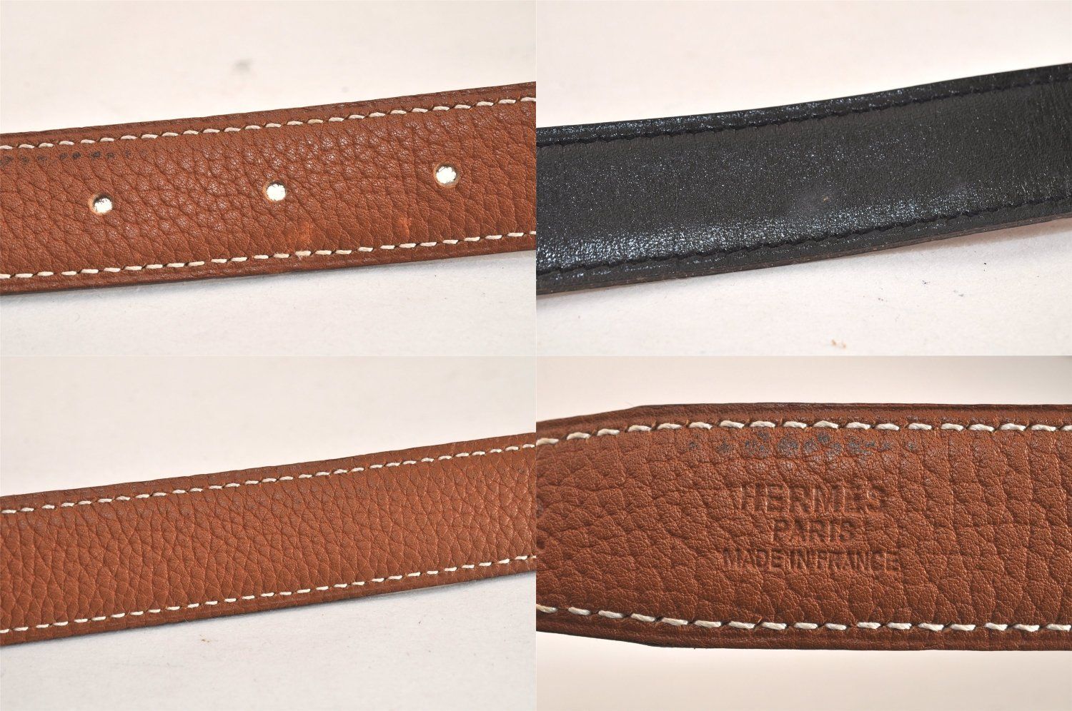 エルメス ヴィンテージ レザーベルト 75cm ゴールド金具 HERMES エルメス 腕時計用 純正 替えストラップ ベルト A刻印