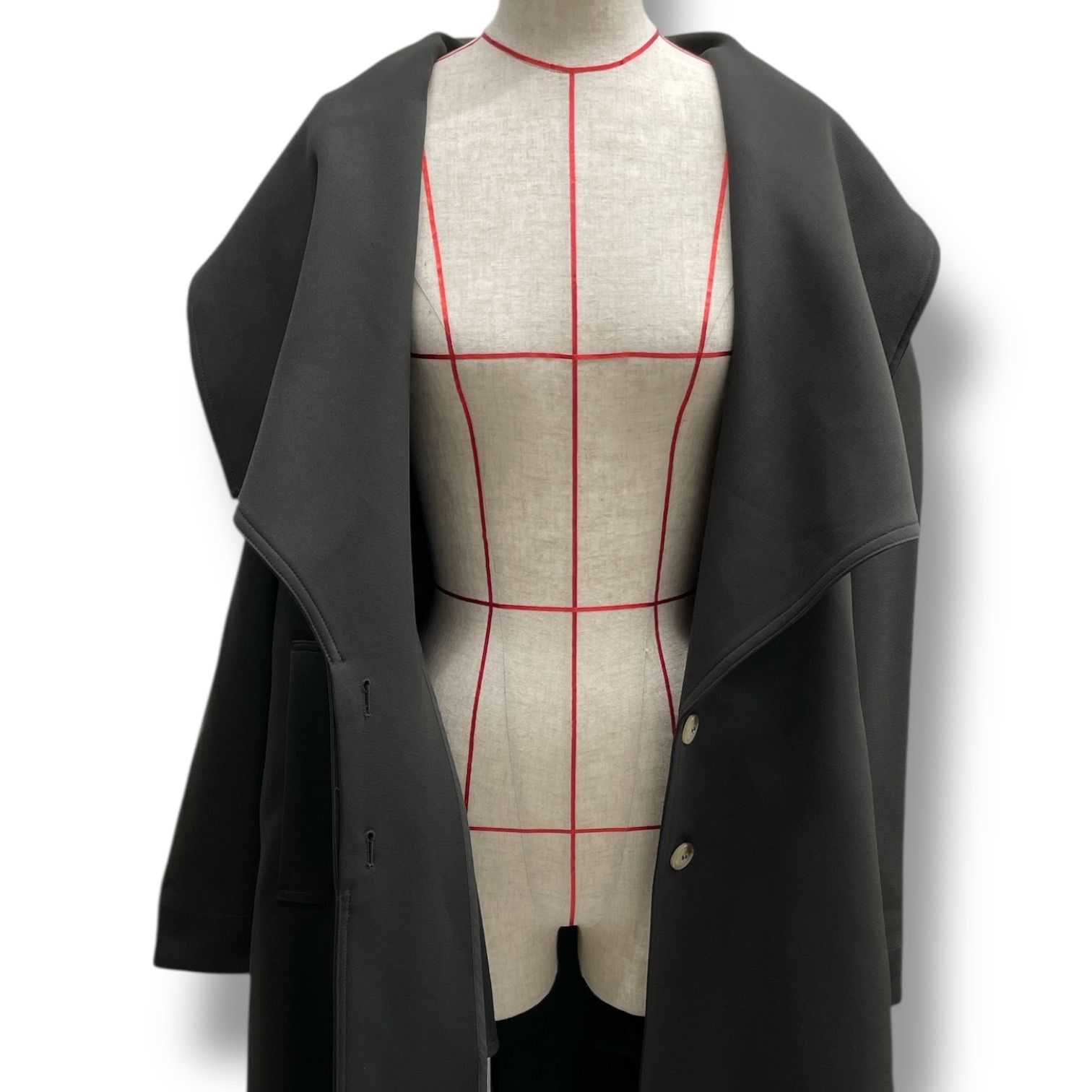 新品タグ付き AMERI アメリ ガウンコート キャメル AMERI アメリ BIG COLLAR TUCK SHOULDER COAT ビックカラー