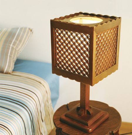 職人による手作業⭐︎希少】組子灯り（角麻洋風） 照明/モダンスタイル