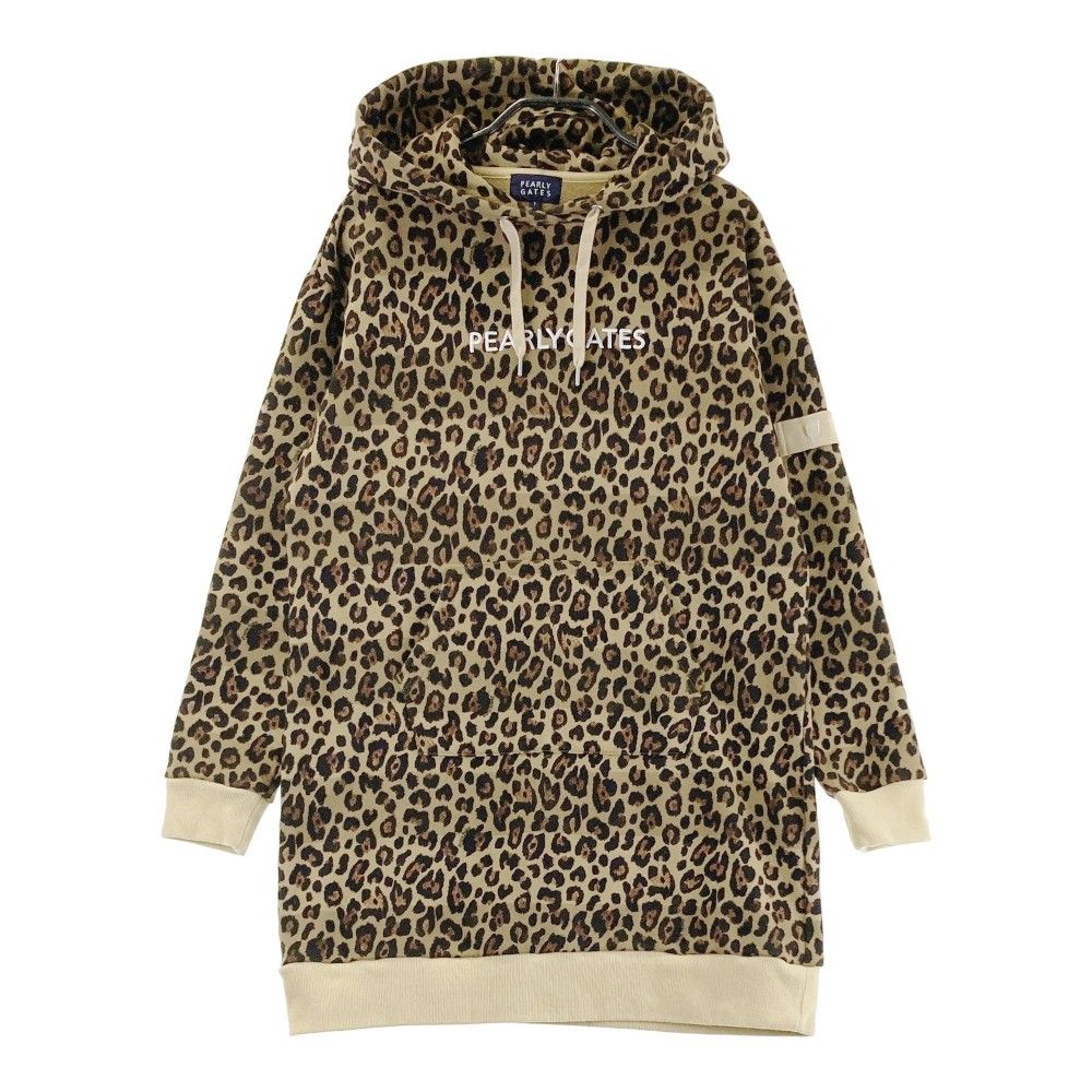 sri′‼︎ パーリーゲイツ モックネックゴルフワンピース レオパード 豹