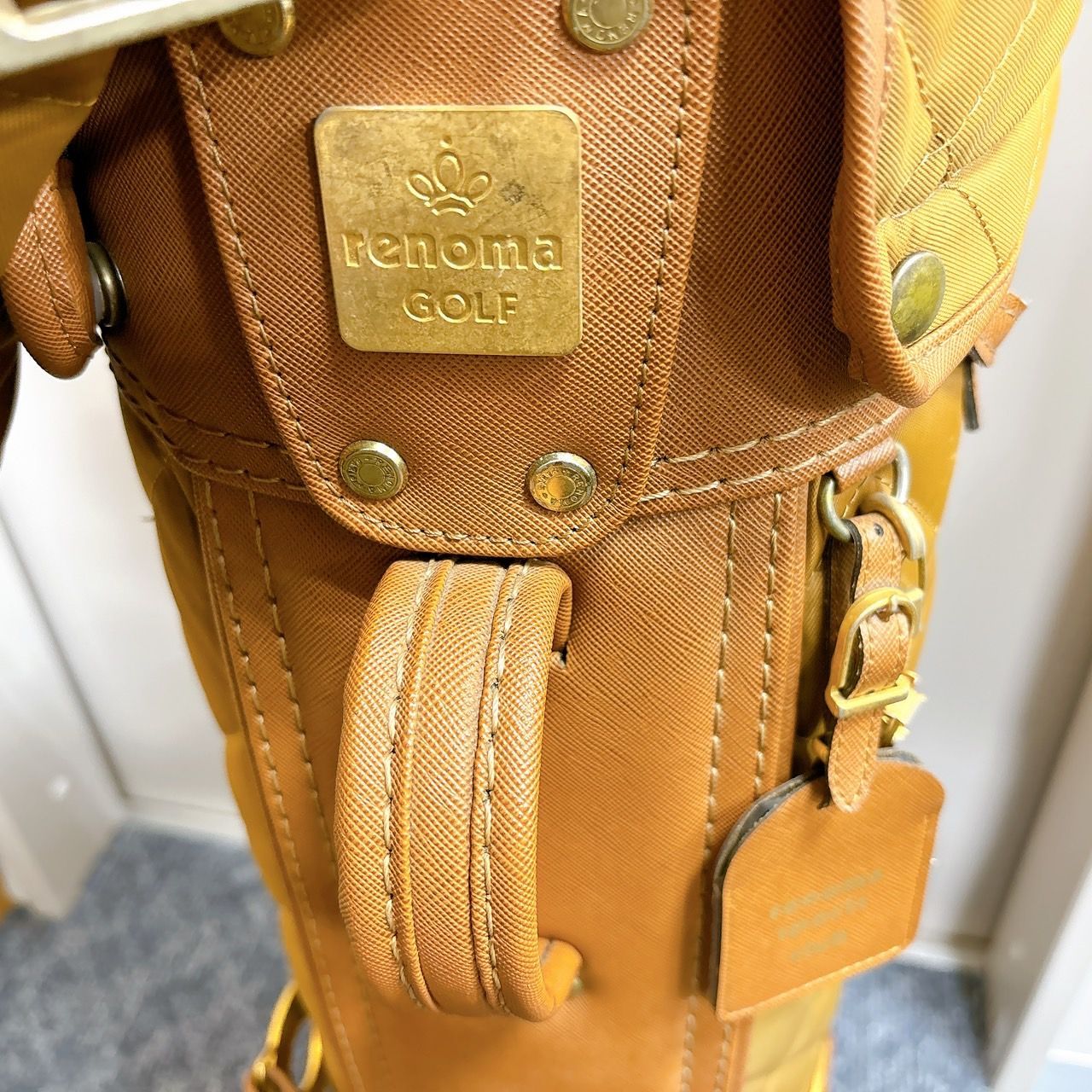 renoma レノマスポーツ ゴルフバッグ キャディバッグ ブラウン TID