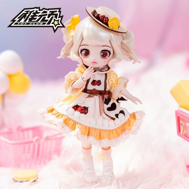 【開封済】KOKOYA 可可娅 Season1 “花与梦之歌系列” “ 花と夢の歌シリーズ” 1/12 BJD Doll 15cm 人形 人偶 置物 海外限定 ブラインドボックス【モデル：蔷薇莓莓｜Girl】gold hair 1点