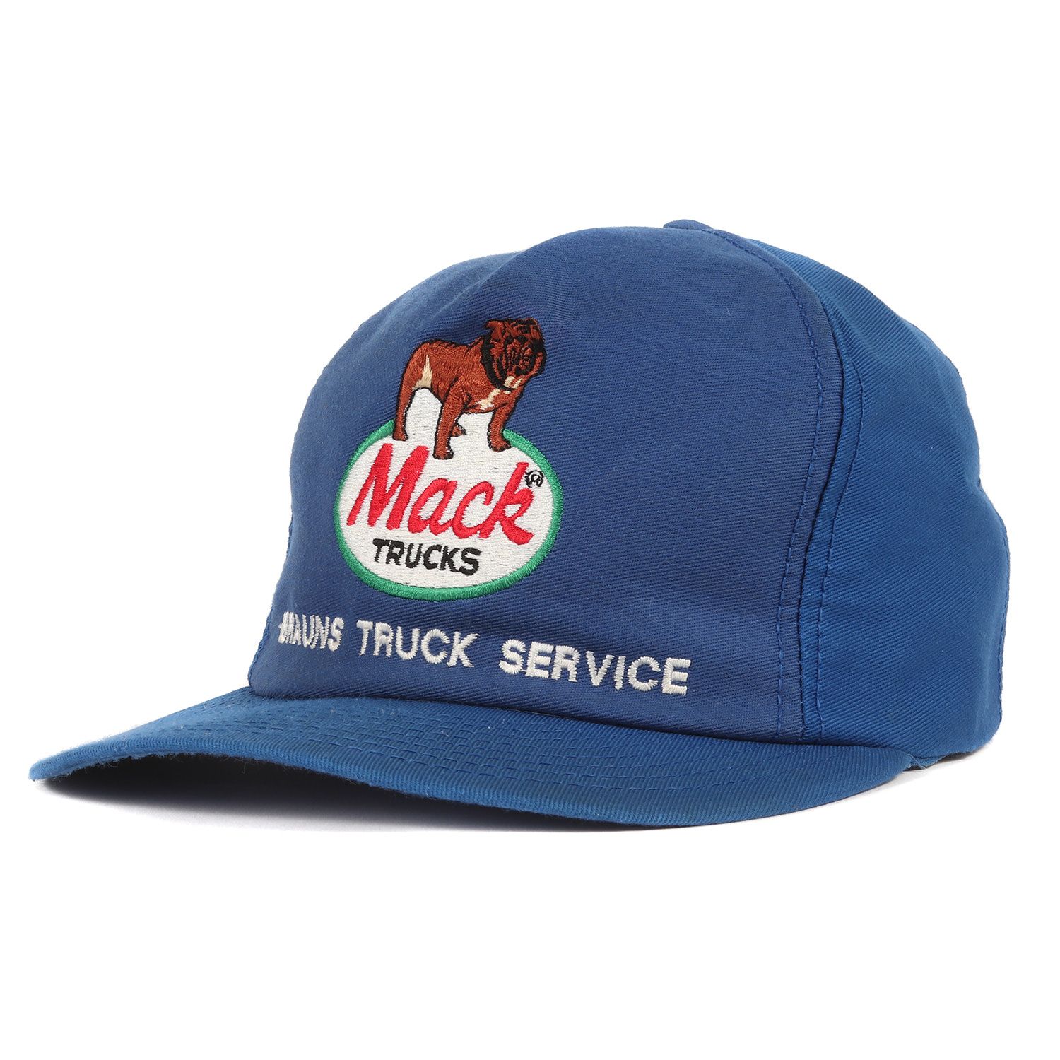 80s マックトラック MACK TRUCKS トラッカー キャップ 青 USA 80s MACK TRUCKS マック・トラックス 5パネル トラッカー キャップ USA