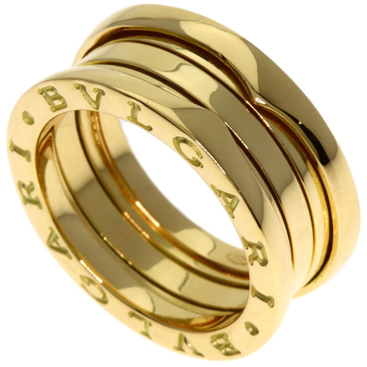 BVLGARI ブルガリ B-zero1 ビーゼロワン 2バンド 51 リング 指輪 K18YG レディース