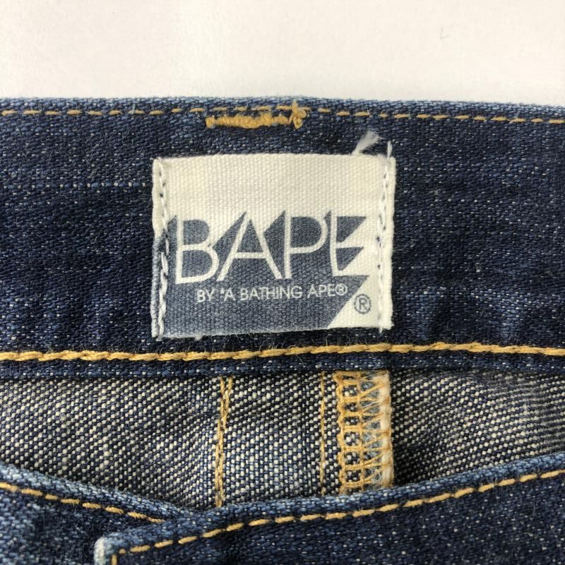 中古】A BATHING APE フロントスターデニム デニムパンツ L