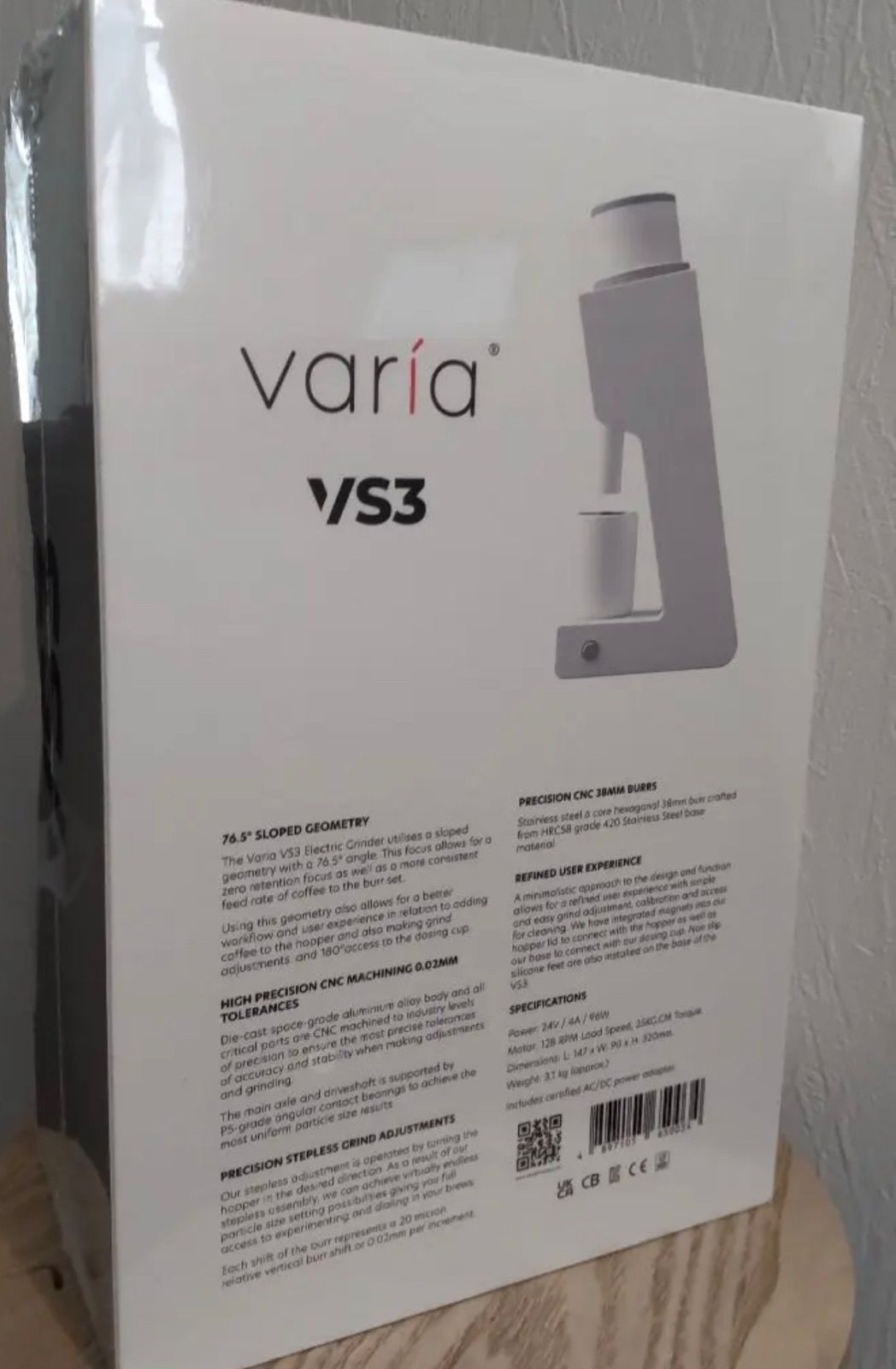 新品未開封☆VARIA VS3ホワイト☆家庭用電動コーヒーミル