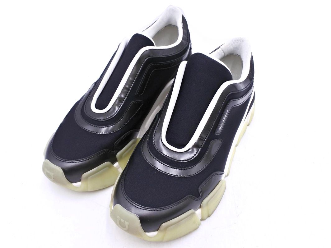 Salvatore Ferragamo サルヴァトーレフェラガモ 厚底 スリッポン スニーカー size7 24cm |黒 ◎レディース