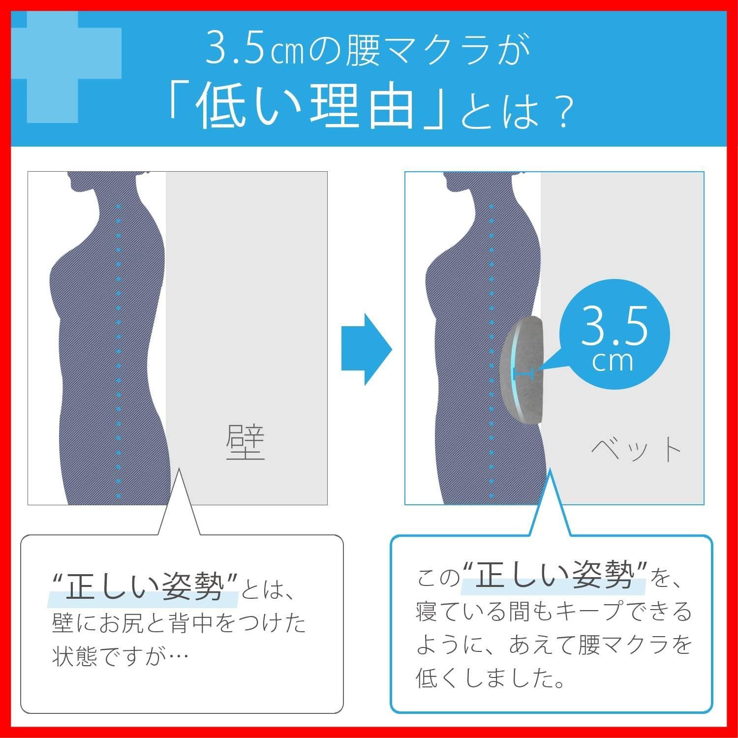 ３.５cmの低い腰枕