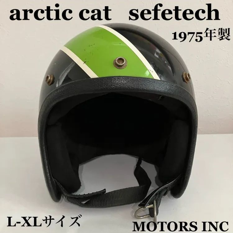 arctic cat☆sefetechビンテージヘルメット 緑 黒 - MOTORS INC - メルカリ