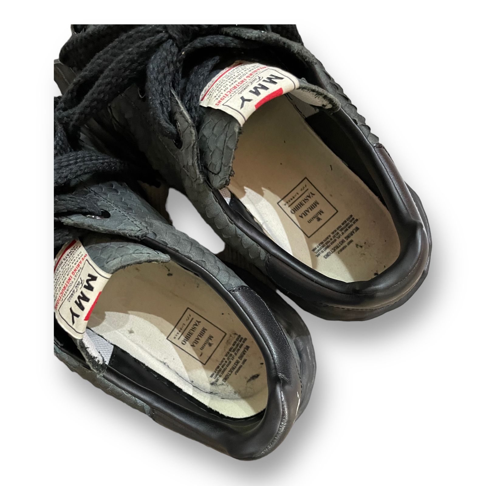 定価47300円 Maison Mihara Yasuhiro 23SS BLAKEY LOW パイソン 