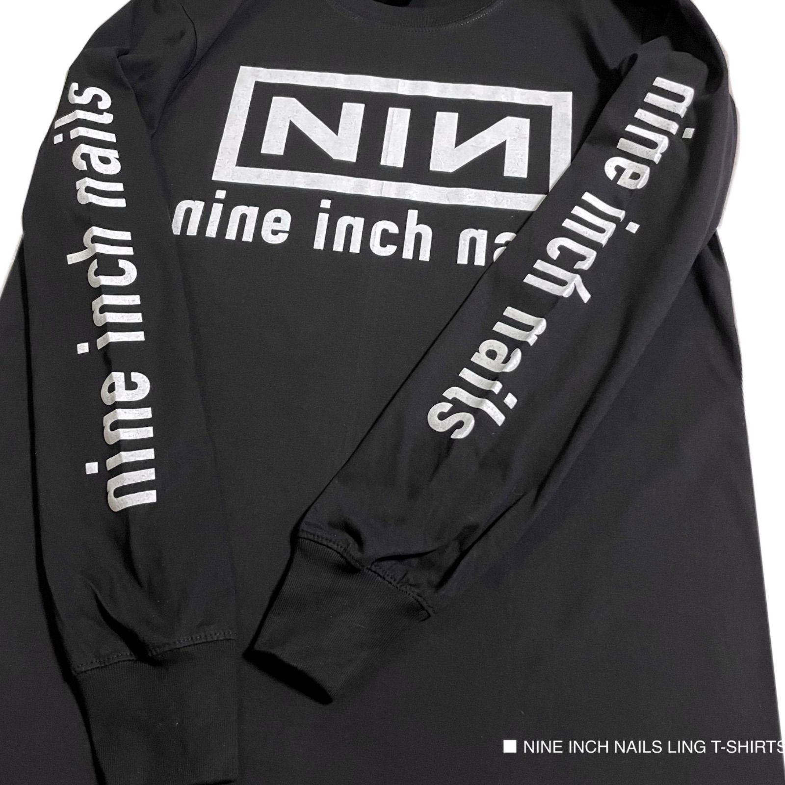 残り1点 新品公式 完売済み ナイン インチ ネイルズ ロングTシャツ サイズL Nine Inch Nails ナイン インチ ネイルズ 長袖 ロングTシャツ