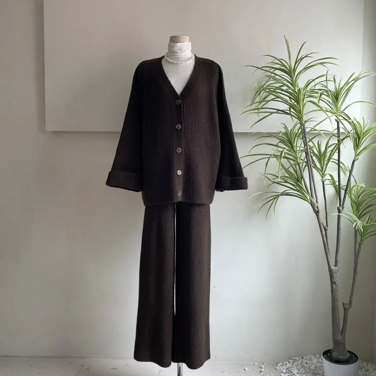 シックニットセットアップ カーディガン