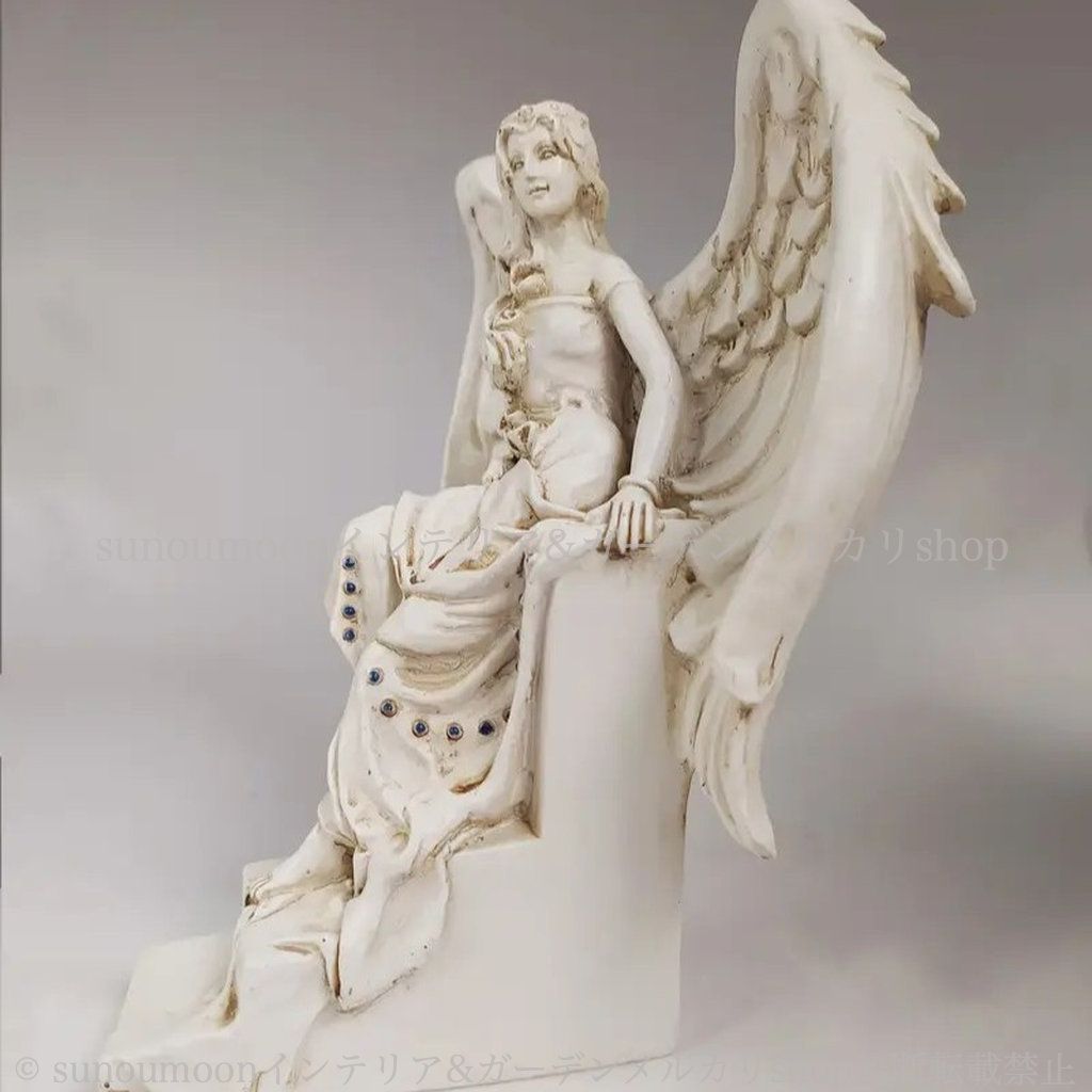 ガーデニング ホワイト 置物 白 インテリア お洒落 庭の装飾 ガーデンオブジェ ガーデン雑貨 雑貨 ガーデンオーナメント 美しい 女神 おしゃれ 天使 ヴィンテージ調 4-7 エレガント 樹脂 ガーデン ガーデンインテリア WWW_GEBZETESISAT_COM_TR