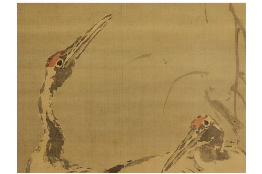 真作】掛軸 富士遠望図 静坐の僧 禅味ある一幅 幽玄の静寂 S161