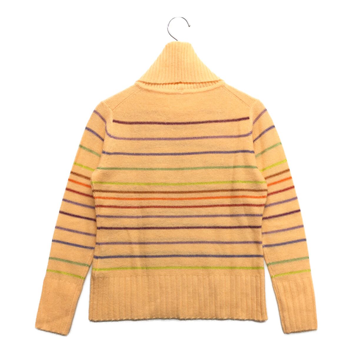 coco 中古 ピッコーネクラブ PICONE CLUB レディース セーター 38(M) オレンジ系 長袖タートルネック ボーダー 中古 レディース ピッコーネクラブ PICONE CLUB セーター 38(M
