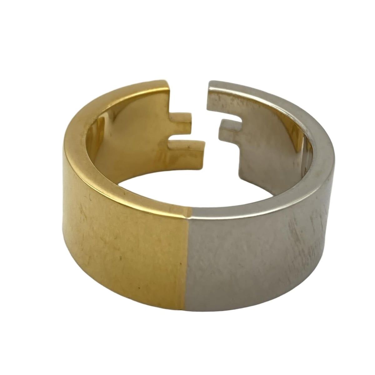 FENDI(フェンディ) リング S美品 - ゴールド×シルバー FFモチーフ  