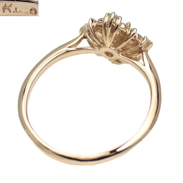 ケイウノ K18PG ダイヤモンド リング 0.177ct D0.056ct - メルカリ 