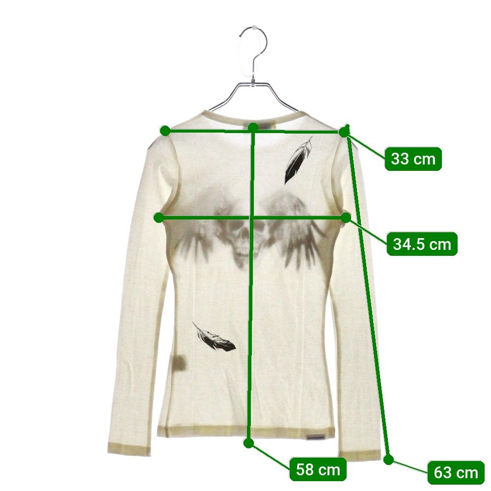 ヒステリックグラマー⬜︎ロンT⬜︎ビンテージ加工⬜︎リンガー⬜︎長袖⬜︎ホワイト⬜︎M ロングスリーブTシャツ | HYSTERIC GLAMOUR ONLINE STORE