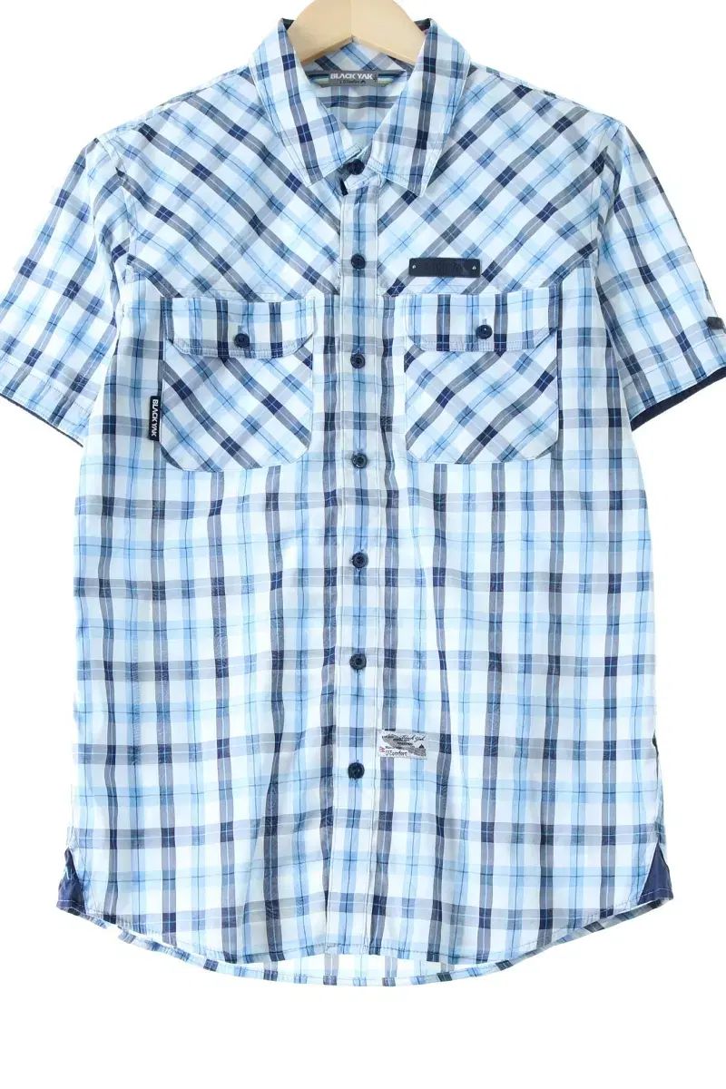 （ M ） BLACK YAK(ブラックヤク) 半袖シャツ シャツ ツーポケット スカイブルー- 13D86