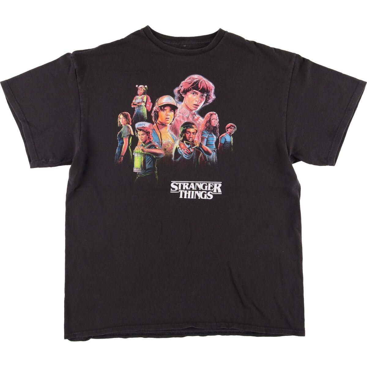 古着 STRANGER THINGS ストレンジャーシングス 映画 ムービーTシャツ レディースS相当 /eaa556020 古着 STRANGER THINGS ストレンジャーシングス 映画 ムービーT
