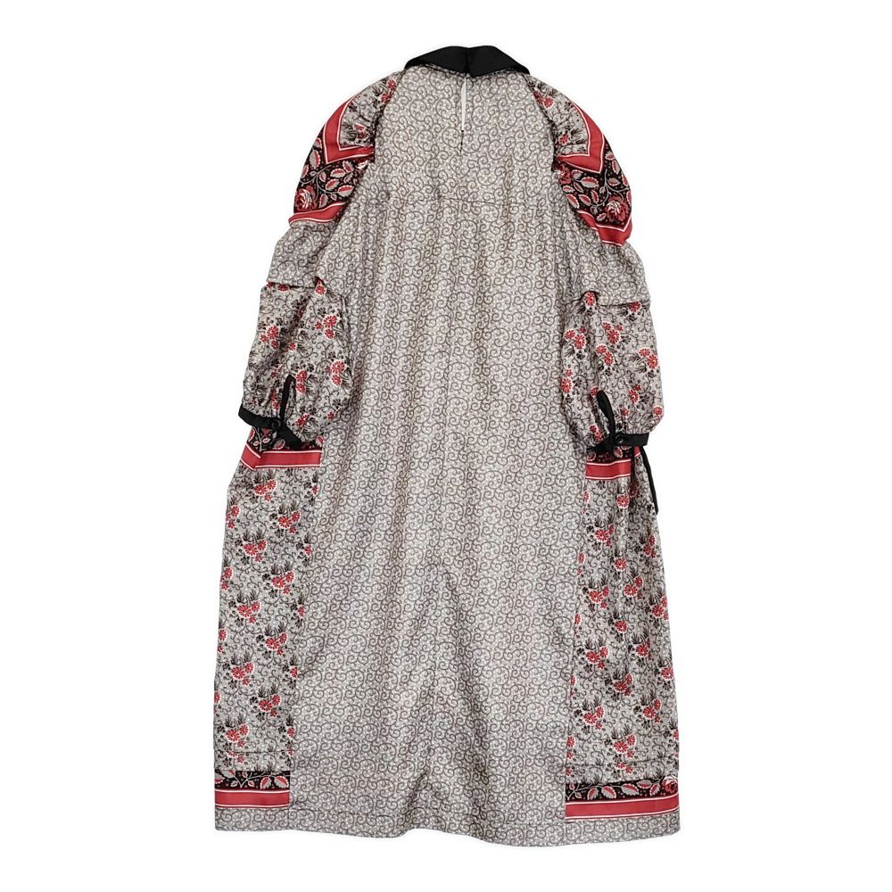 AD2016 トリココムデギャルソン フリル装飾 裾花柄刺繍 ワンピースドレス