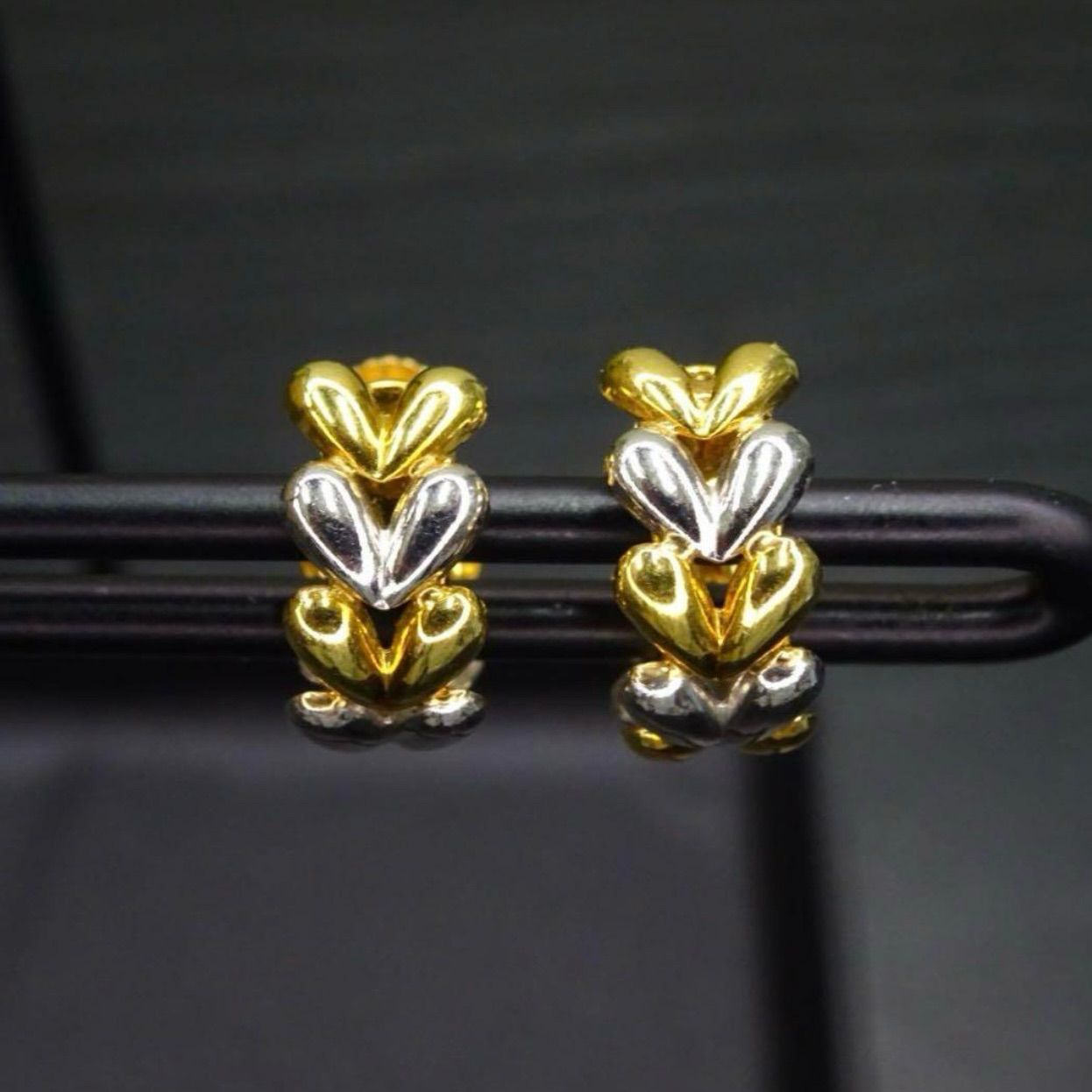 18金 K18 ゴールド GOLD 750 プラチナ pt900 Kメイン コンビ ハート 