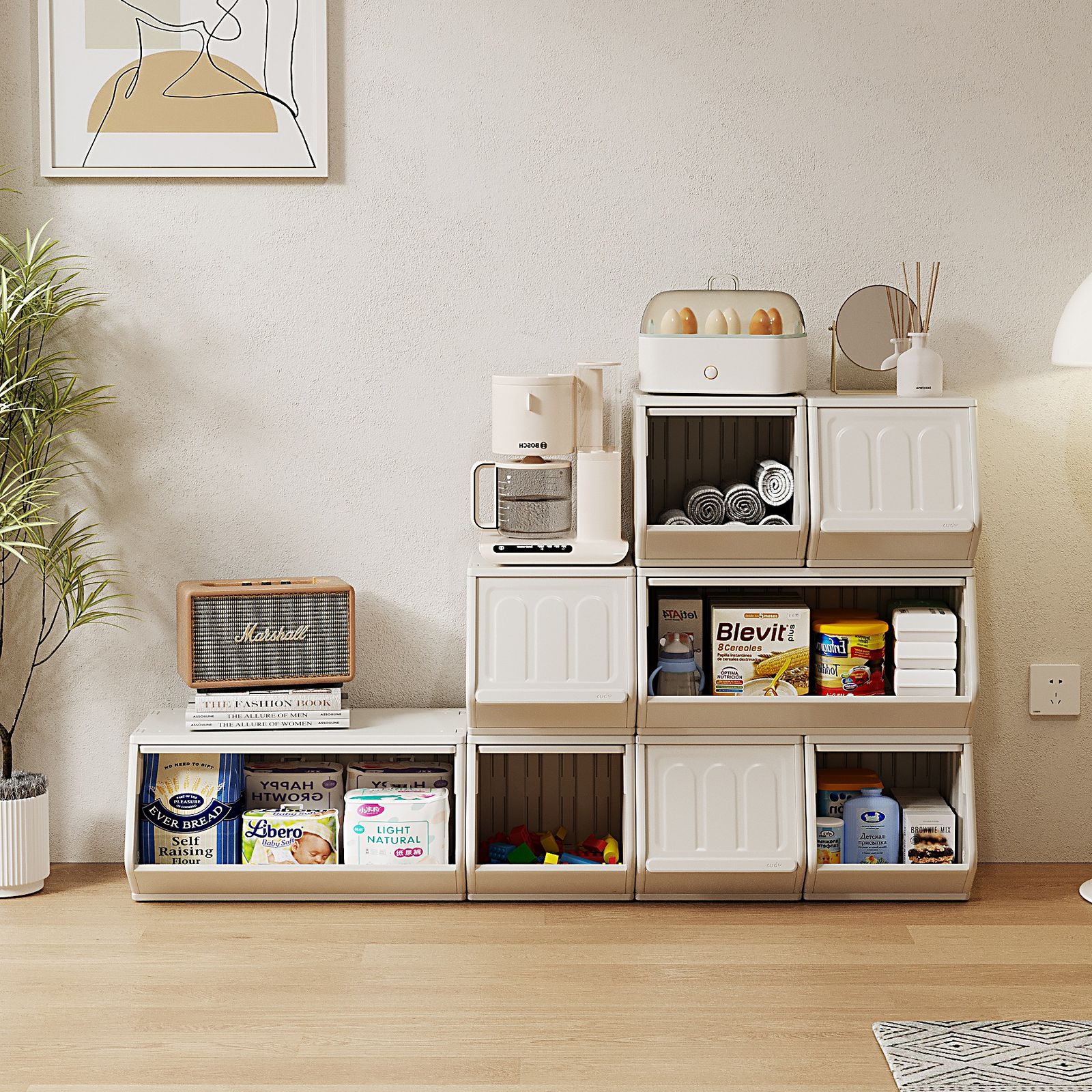 積み重ね収納 収納棚 扉付き おもちゃ箱 幅74cm キャビネット 前開き カラーボックス ラック 積み重ね収納 収納棚 扉付き おもちゃ箱 キャビネット 前開き カラーボックス ラック サイドボード ユニットシェルフ おもちゃ箱