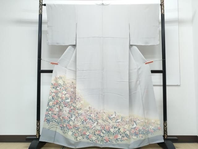 平和屋着物●豪華色留袖 友禅 作家物 花鳥文 暈し染め 正絹 CAAX3085th