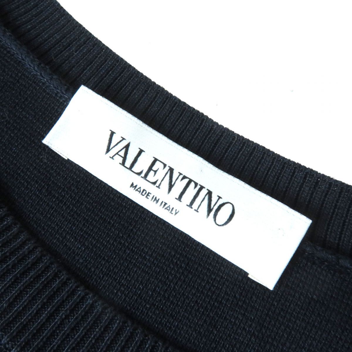 美品△正規品 VALENTINO ヴァレンティノ レディース レース切替 バックデザイン 長袖 プルオーバー ニットトップス ネイビー L イタリア製  - メルカリ