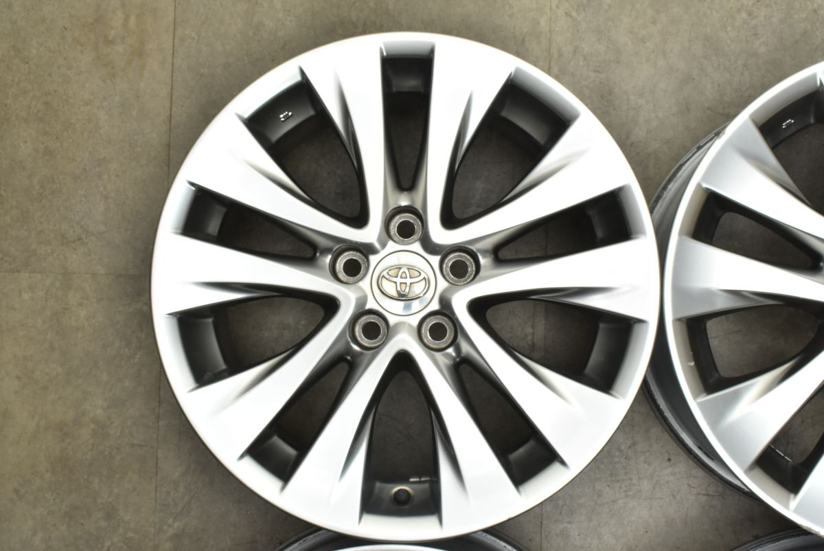 程度良好品 トヨタ 20 ヴェルファイア 純正 18in 7.5J 45 PCD114.3 4本セット スタドレス用にも アルファード 60プリウス ハイグロス TRITUETUBI_COM