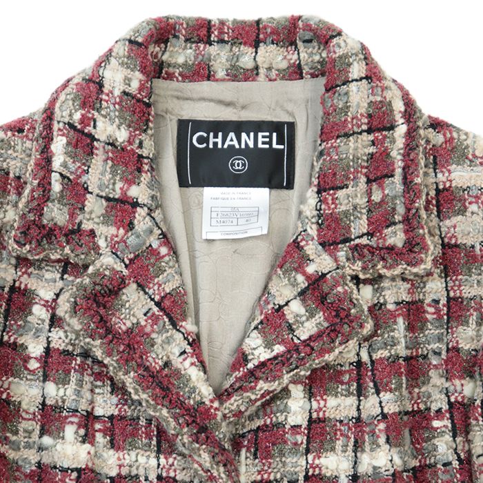 美品】CHANEL シャネル ジャケット 05A P26823 チェックパターン 
