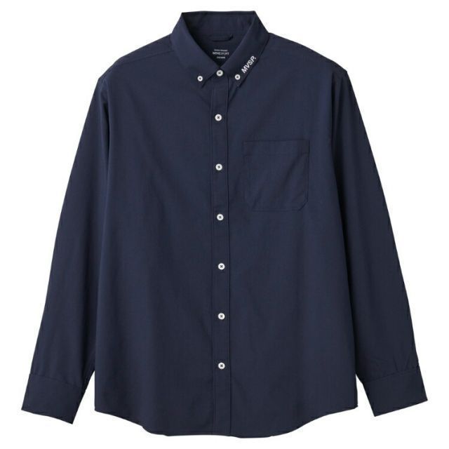 DESCENTE デサント ボタンダウン ロングスリーブシャツ ネイビー Lサイズ DMMVJB62 NV | スポーツ ウエア 服 衣類 機能性 トップス シャツ ロングスリーブ 長袖 快適 素材 UVカット 紫外線対策 日焼