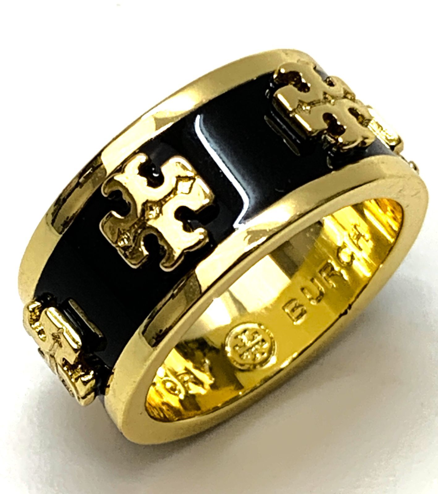 値下げ❗️TORY BURCH トリーバーチ ロゴ ゴールド×ブラック