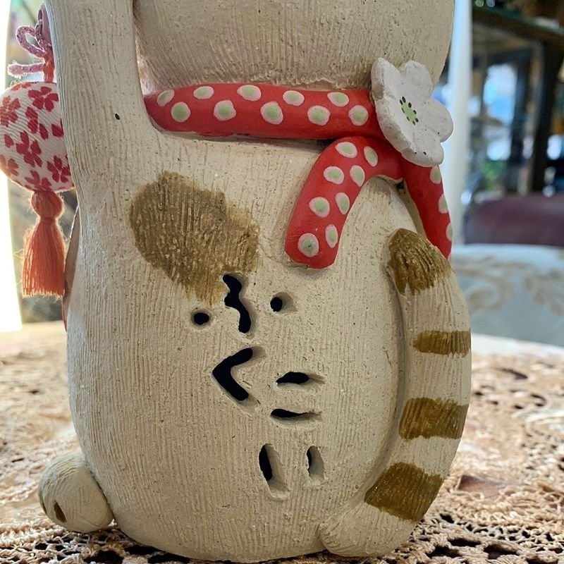 招き猫　縁起物福猫置物飾り物　陶器猫可愛い 楽天市場】【豪華特典2個付き】招き猫 置物 陶器 大 特大 七福神