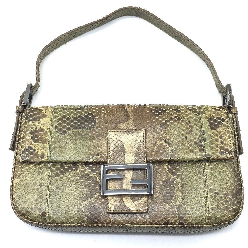 フェンディ パイソン マンマバケット ハンドバッグ ショルダーバッグ  