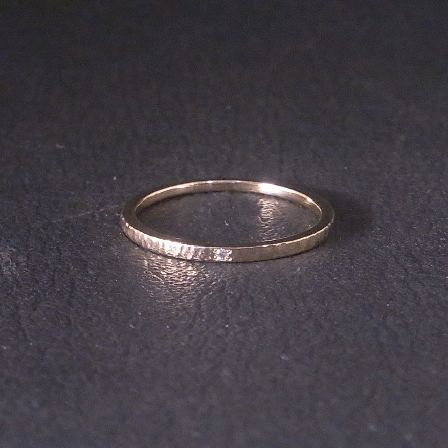 新品同様 美品 ete エテ K10YG ゴールド ダイヤモンド リング 3号  