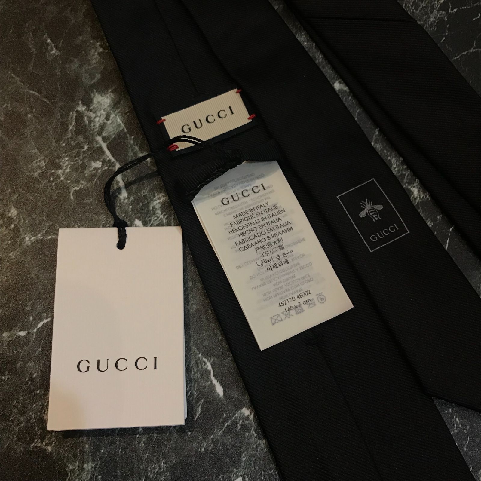 グッチ タイガー刺繍ネクタイ☆BTS着用 GUCCI シルク製 日本完売  