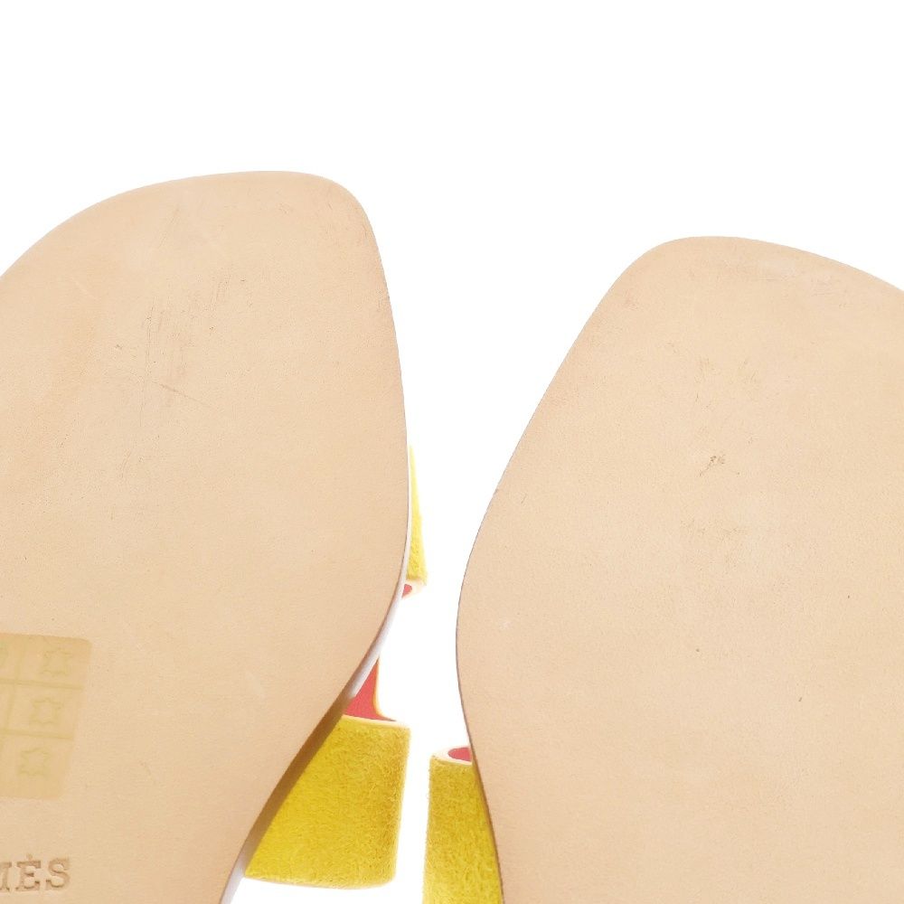 HERMES (エルメス) オラン Hロゴモチーフ フラットサンダル ピンク  