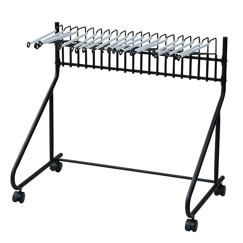 山善 YAMAZEN スラックスハンガー キャスター付き 20本 出し入れカンタン すべりにくい 選びやすい 幅73.5×奥行43.5×高さ66.5cm スラックスハンガーラック 組立品 ブラック RSL-20 BK4 1