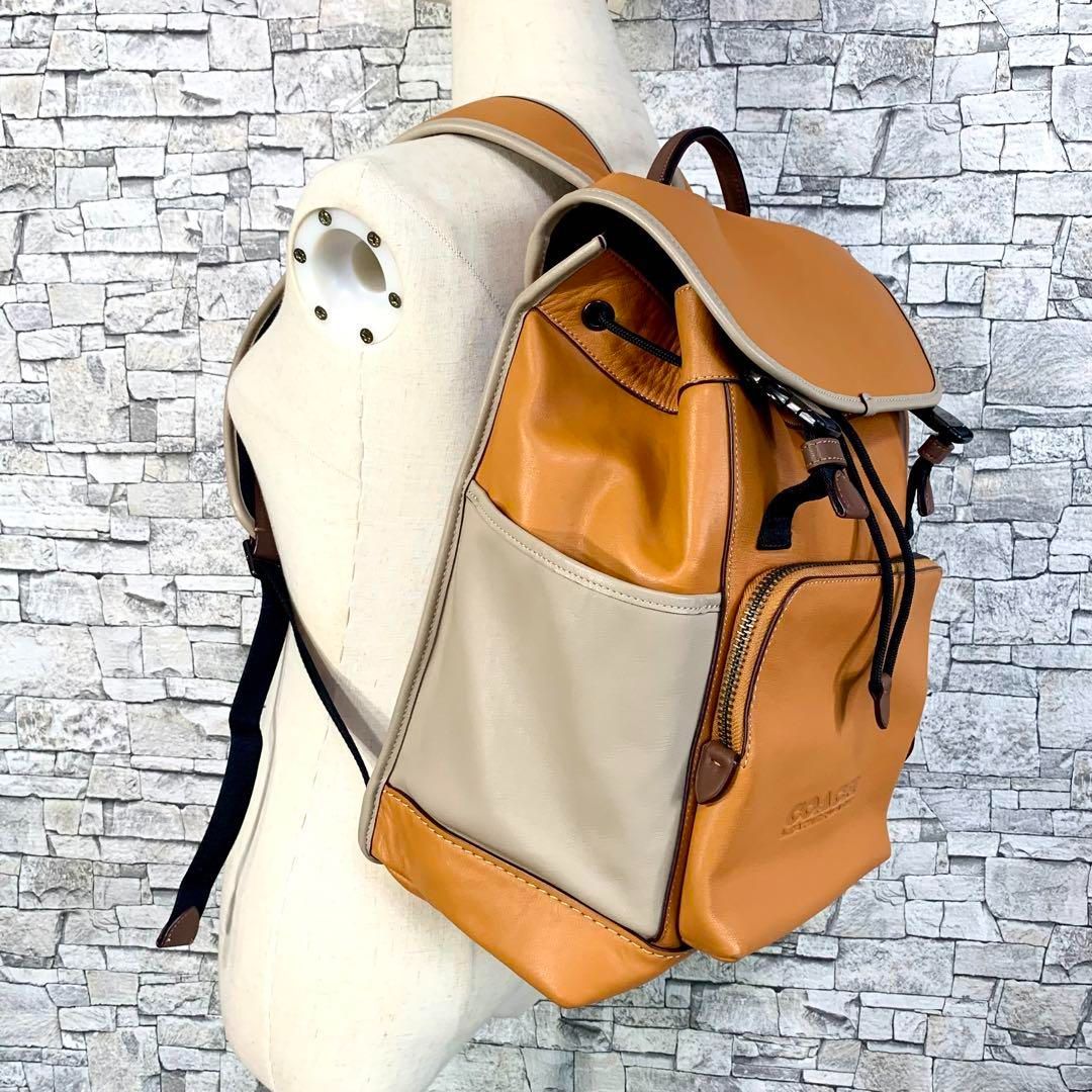 COACH レザー リュック オレンジ コーチ COACH バックパック リュック 