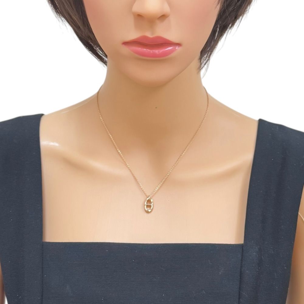 エルメス シェーヌダンクル ファランドール ネックレス 18金 K18ピンク  