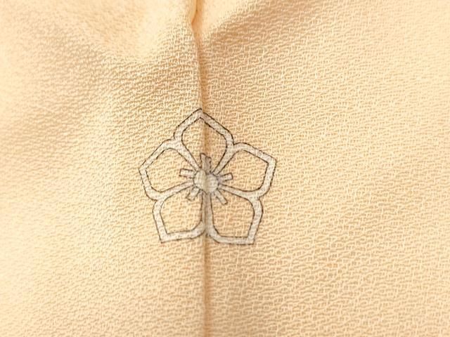 平和屋着物○上質な色無地 珊瑚朱色 正絹 逸品 AABC0671ph 洗える着物（お